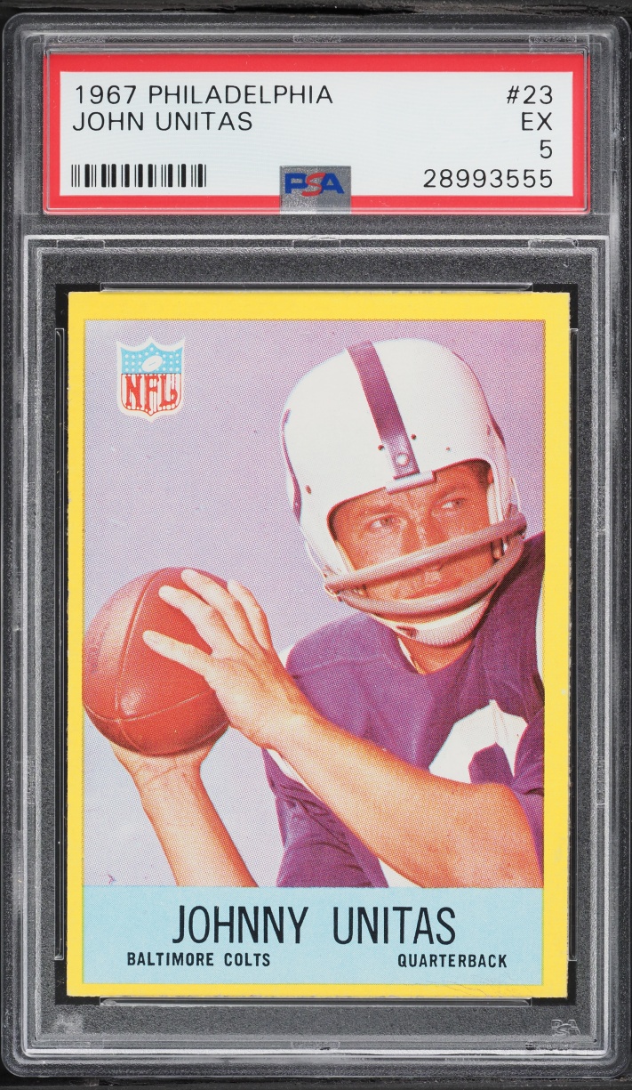 1967 Philadelphia Johnny Unitas #23 PSA 5 EX