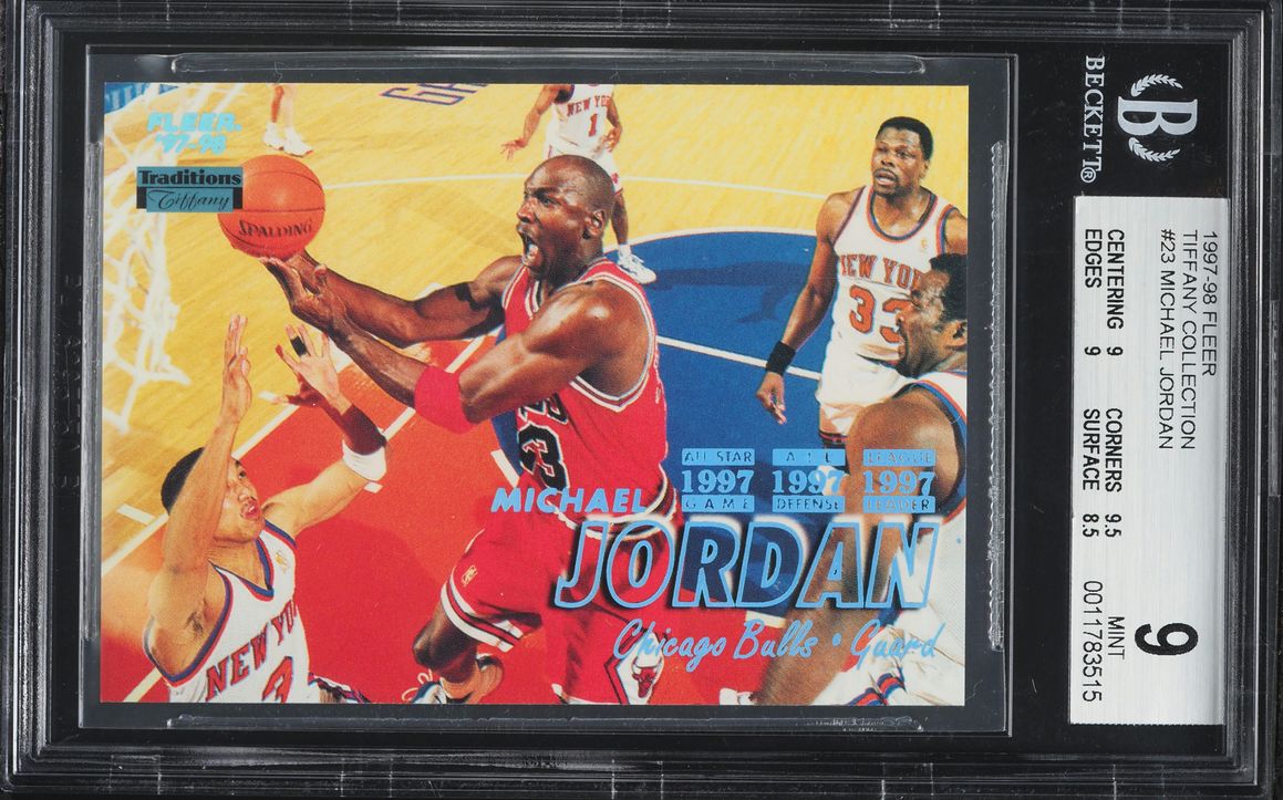 1997 Fleer Tiffany Collection Michael Jordan #23 BGS 9 MINT