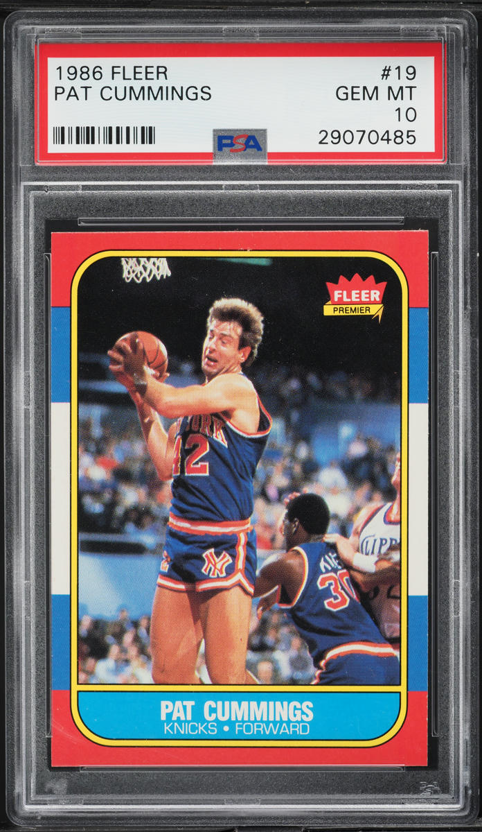 1986 Fleer Basketball Pat Cummings #19 PSA 10 GEM MINT