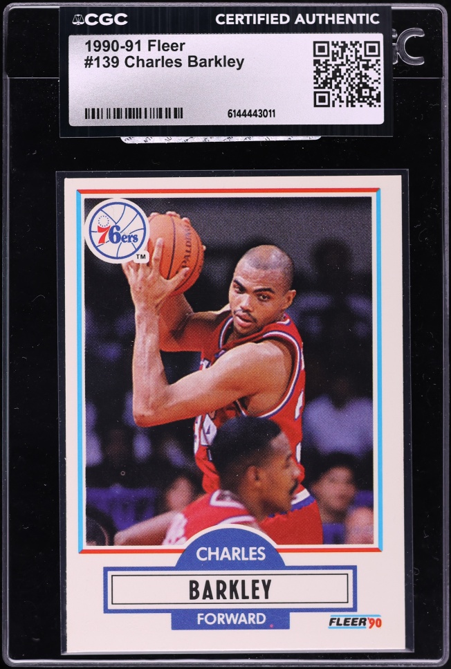 1990 Fleer Basketball Charles Barkley #139 CGC AUTH