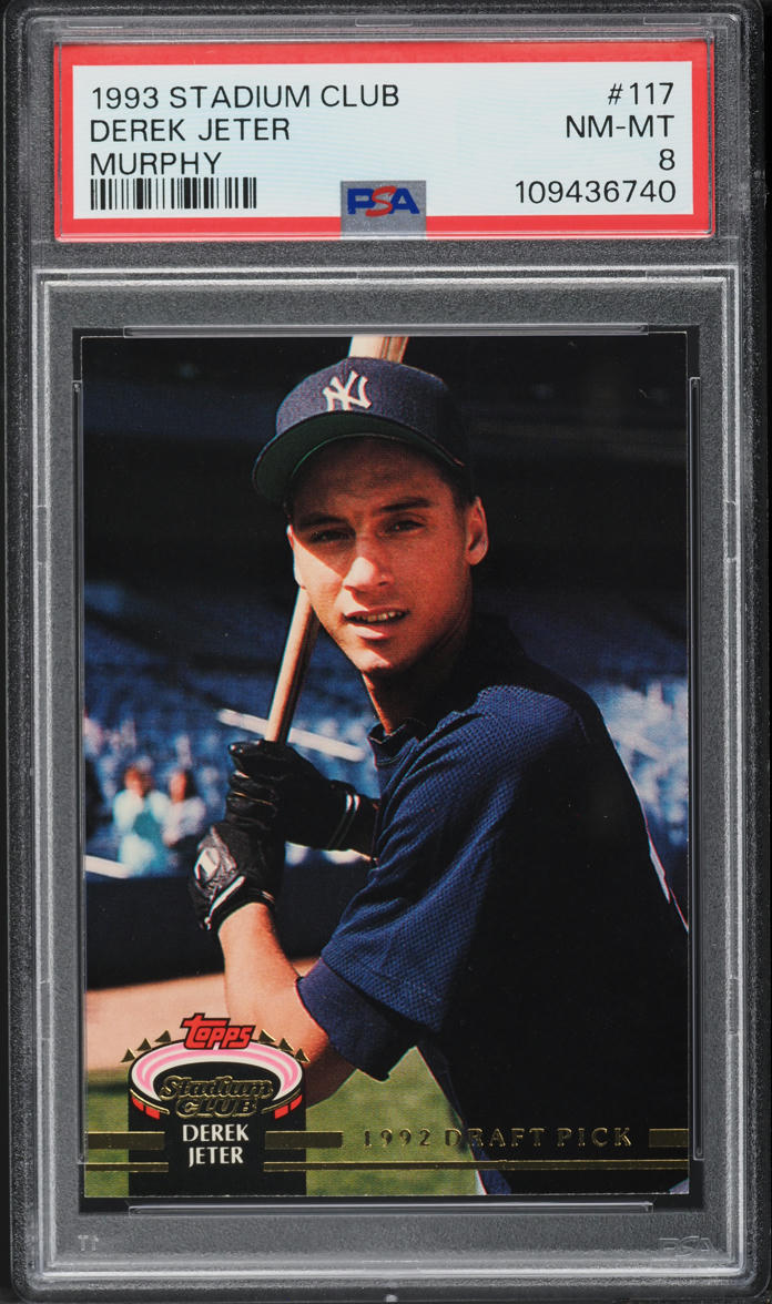 1993 Stadium Club Murphy Derek Jeter ROOKIE #117 PSA 8 NM-MT