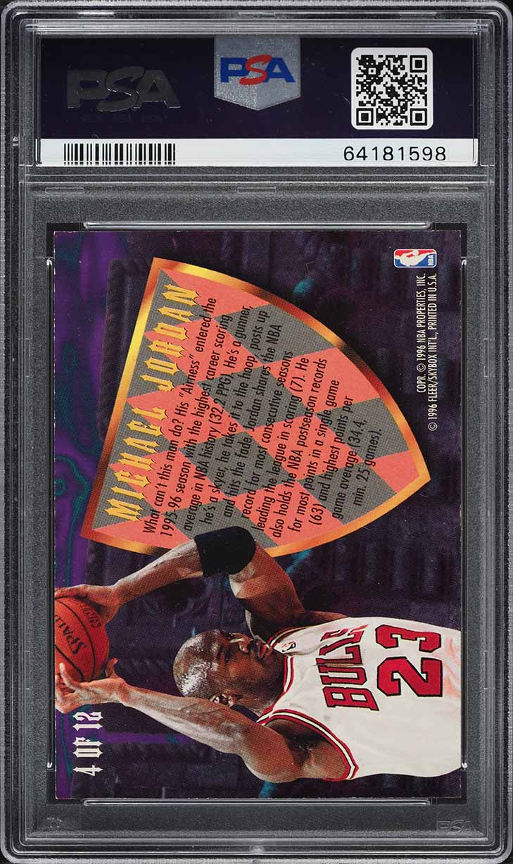 1995 Ultra Scoring Kings Hot Packs Michael Jordan #4 PSA 8 NM-MT