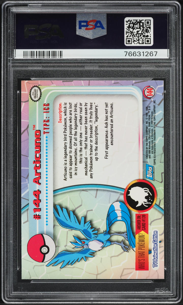 2000 Topps Pokemon Series 3 Foil Articuno #144 PSA 10 GEM MINT