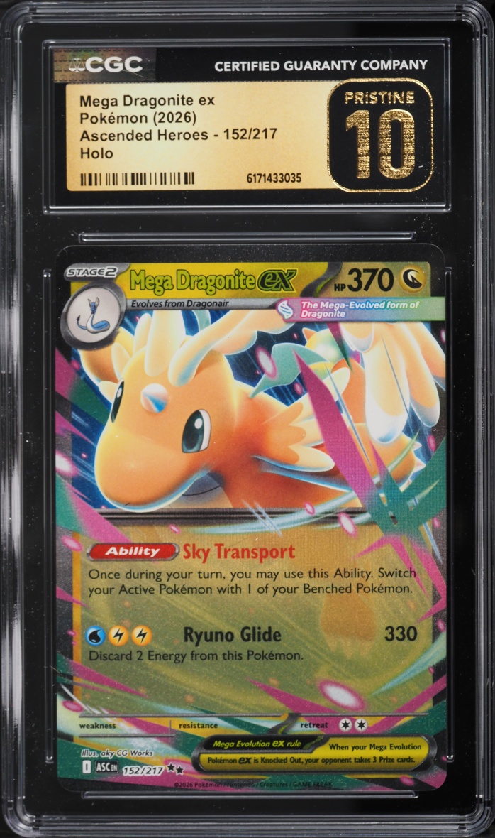 2026 Pokemon Mega Evolution Ascended Heroes Holo Mega Dragonite EX #152 CGC 10 PRISTINE