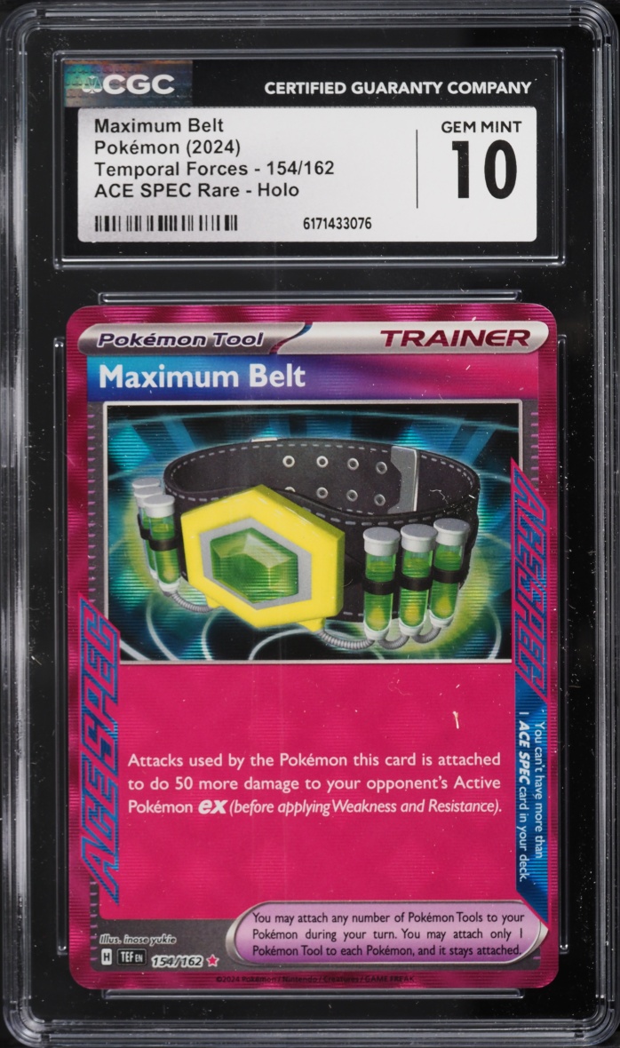 2024 Pokemon Scarlet & Violet Temporal Forces Ace Spec Maximum Belt #154 CGC 10 GEM MINT