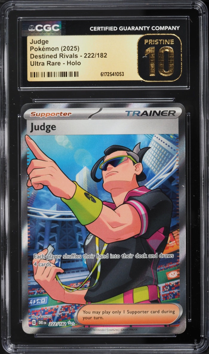 2025 Pokemon Scarlet & Violet Destined Rivals Full Art Judge #222 CGC 10 PRISTINE