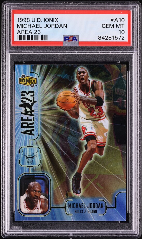 1998 Upper Deck Ionix Area 23 Michael Jordan #A10 PSA 10 GEM MINT