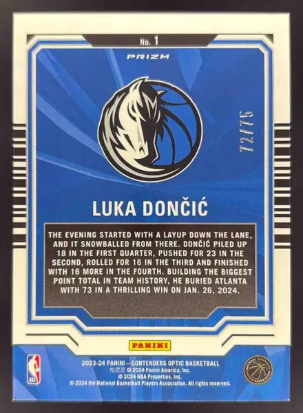 2023 Contenders Optic Playing the Numbers Game Blue Cracked