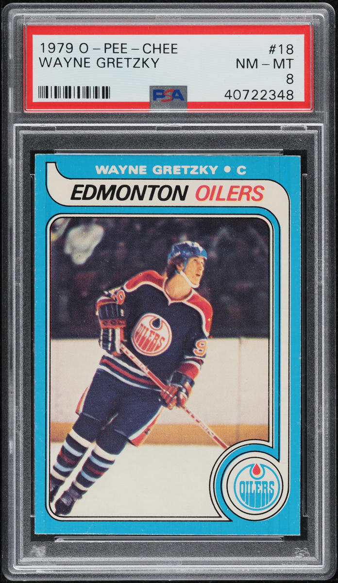 1979 O-Pee-Chee Hockey Wayne Gretzky ROOKIE #18 PSA 8 NM-MT