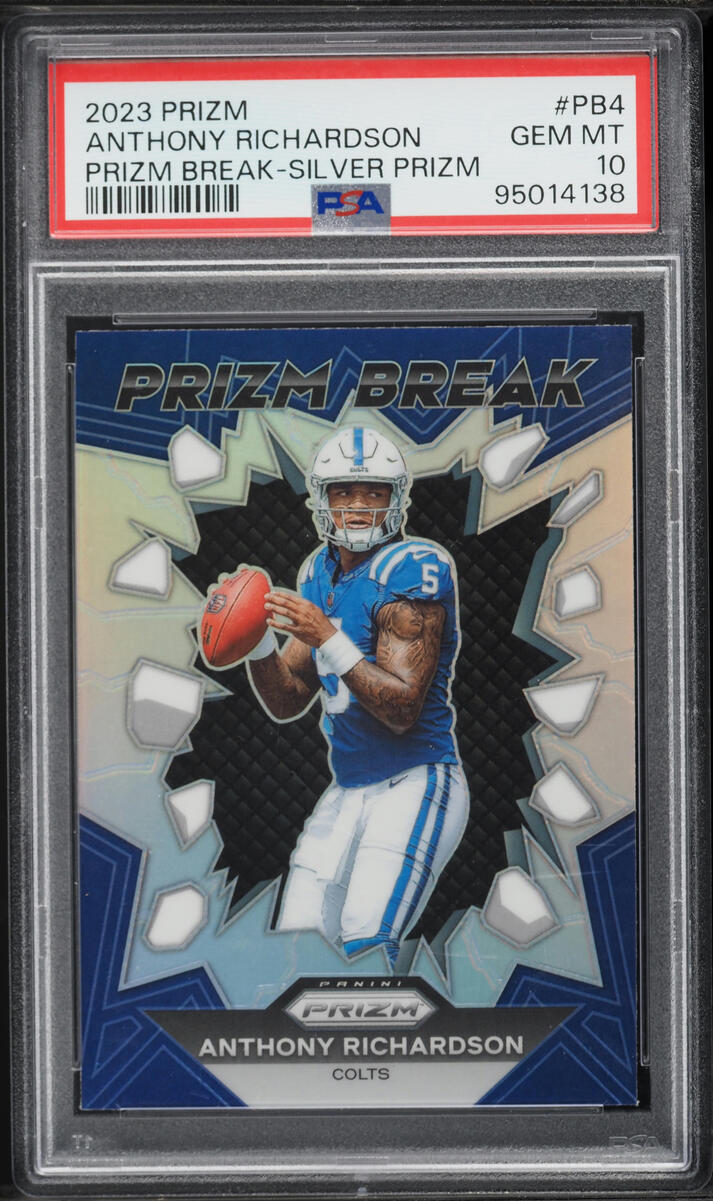 2023 Panini Prizm Break Silver Anthony Richardson ROOKIE #PB4 PSA 10 GEM MINT