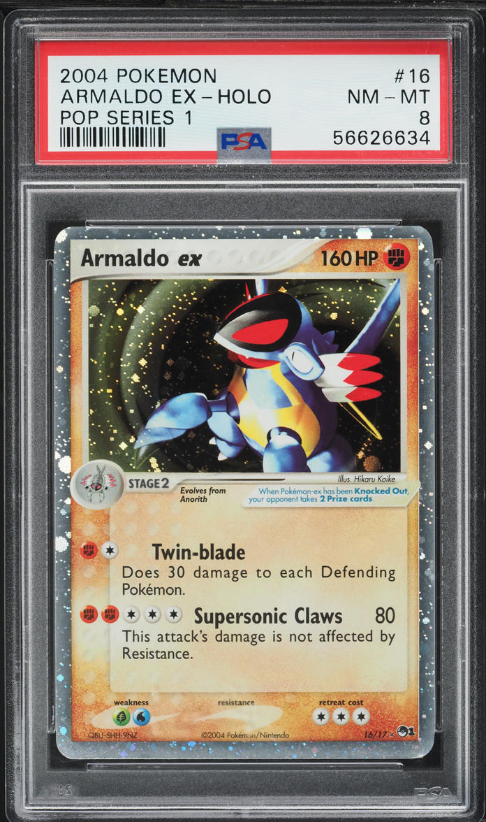 2004 Pokemon Pop Series 1 Holo Armaldo ex #16 PSA 8 NM-MT