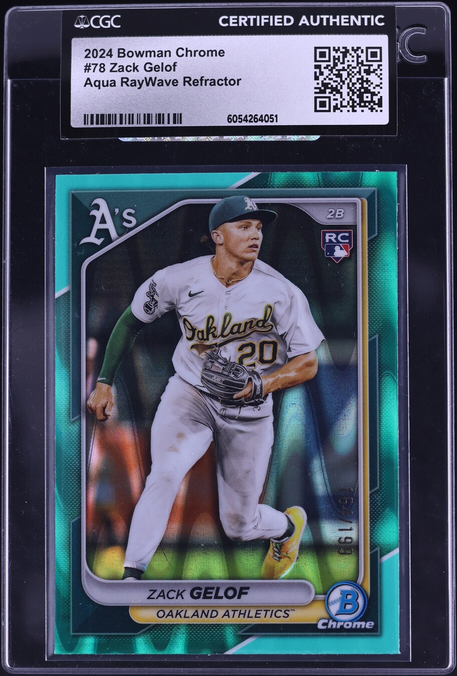 2024 Bowman Chrome Aqua RayWave Refractor Zack Gelof ROOKIE