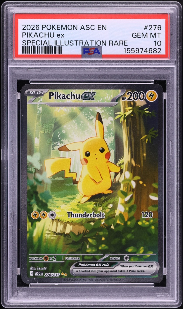 2026 Pokemon Mega Evolution Ascended Heroes SIR Pikachu ex #276 PSA 10 GEM MINT