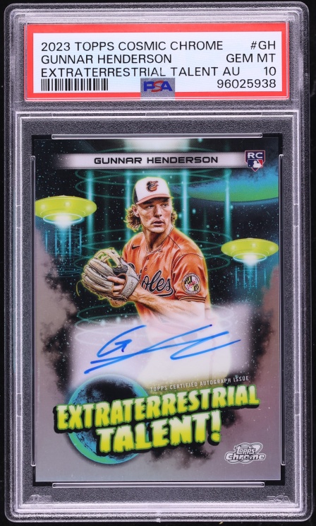 2023 Topps Chrome Cosmic Extraterrestrial Gunnar Henderson ROOKIE AUTO #ETA GH PSA 10 GEM MINT