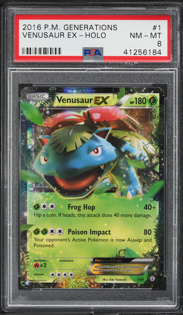 2016 Pokemon XY Generations Venusaur EX #1 PSA 8 NM-MT