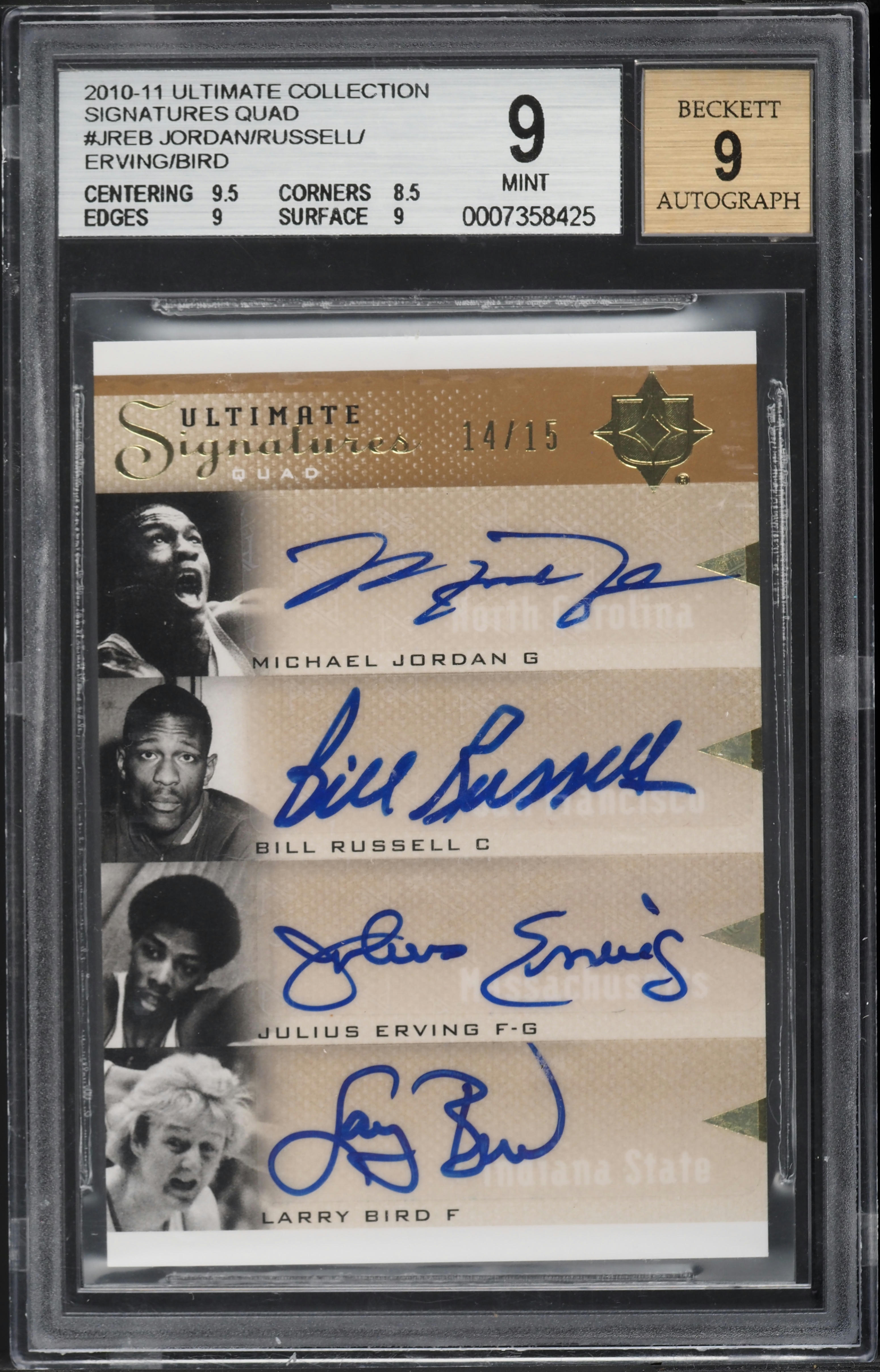 PSAまとめ売り 15枚 旧裏面 ADV DP LEGEND 25th 2010 Ultimate Collection Michael Jordan Russell Erving Larry