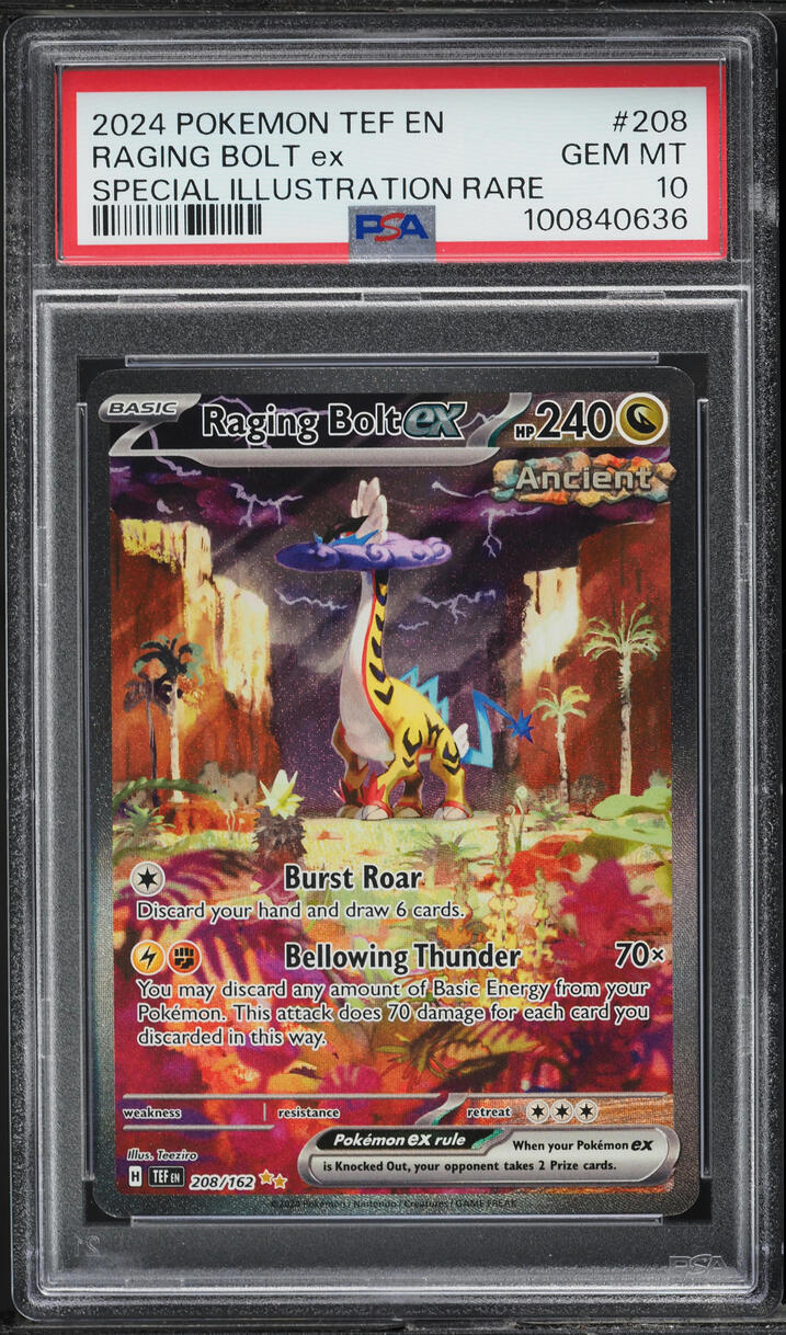 2024 Pokemon SV Temporal Forces Special Illustration Rare Raging Bolt ex PSA 10