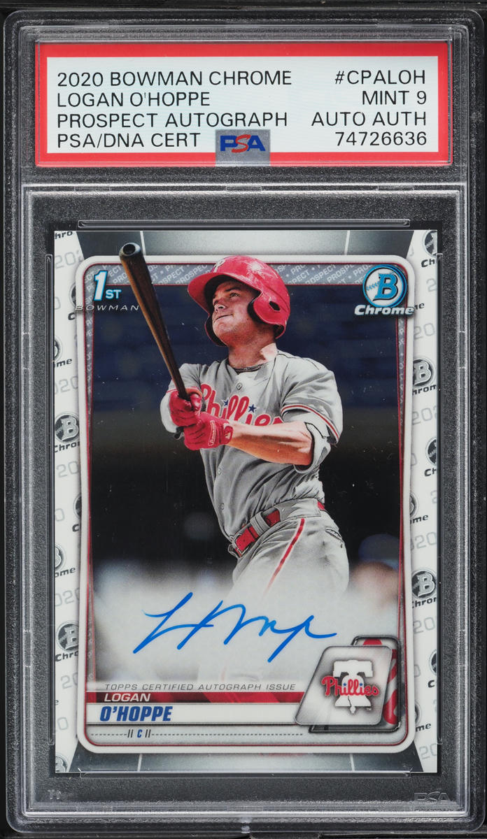 2020 Bowman Chrome Logan O'Hoppe PROSPECT AUTO #CPALOH PSA 9 MINT