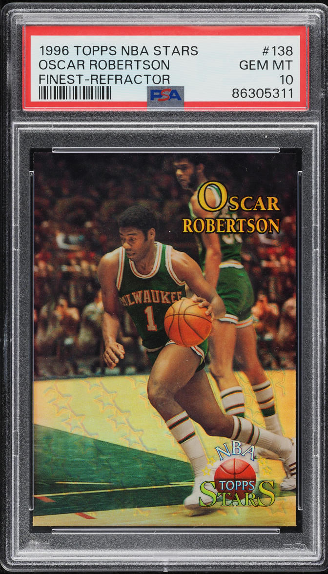 1996 Topps NBA Stars Finest Refractor Oscar Robertson #138 PSA 10 GEM MINT