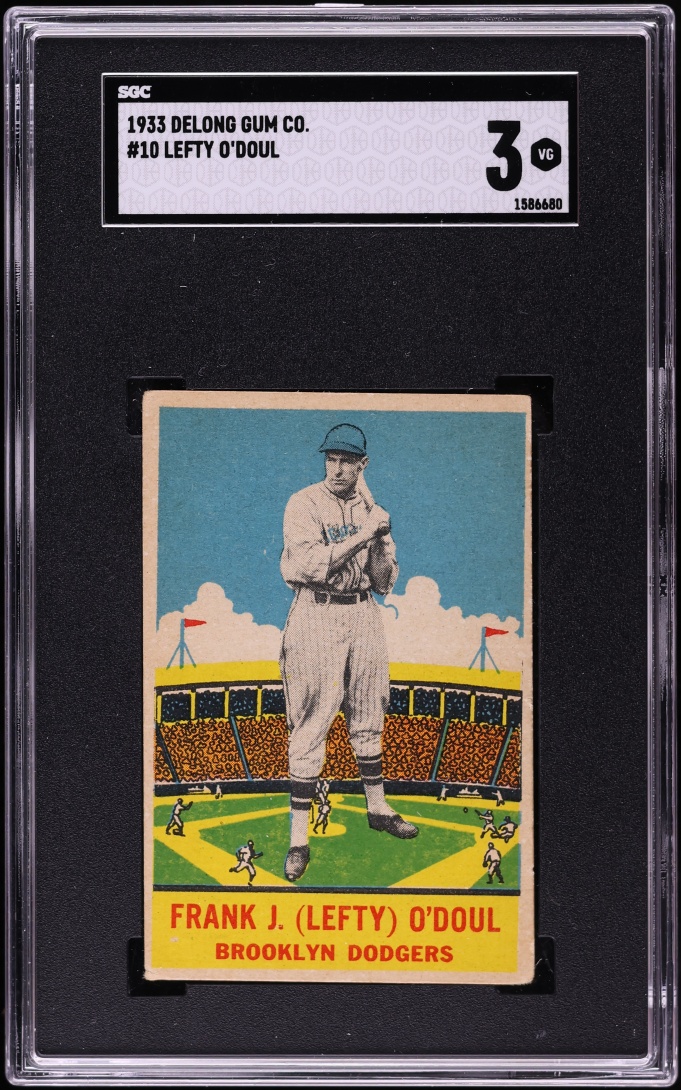 1933 DeLong Lefty O'Doul #10 SGC 3 VG