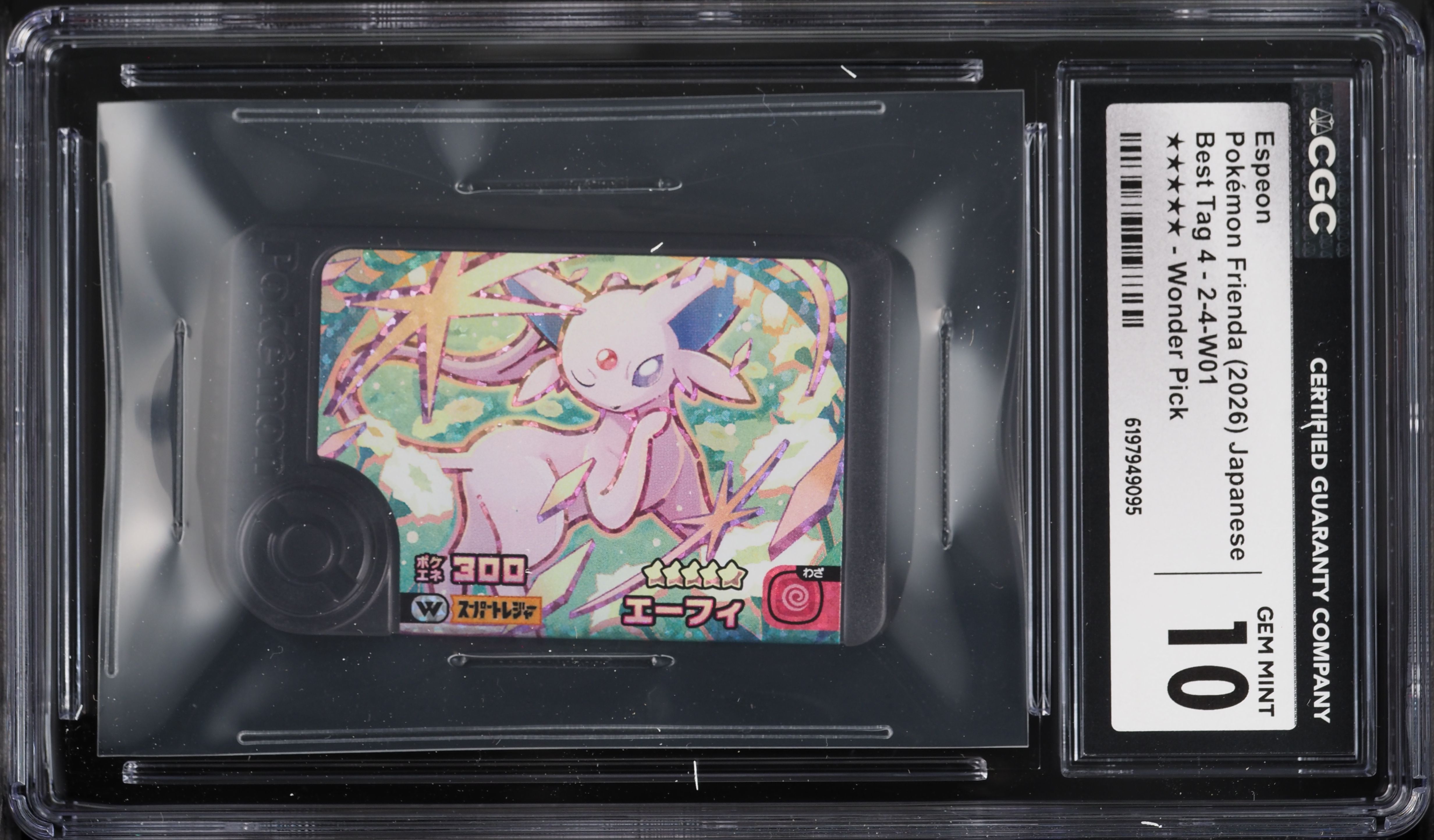 2026 Pokemon Japanese Frienda Best Tag 4 Wonder Pick Espeon #2-4-W01 CGC 10 GEM MINT