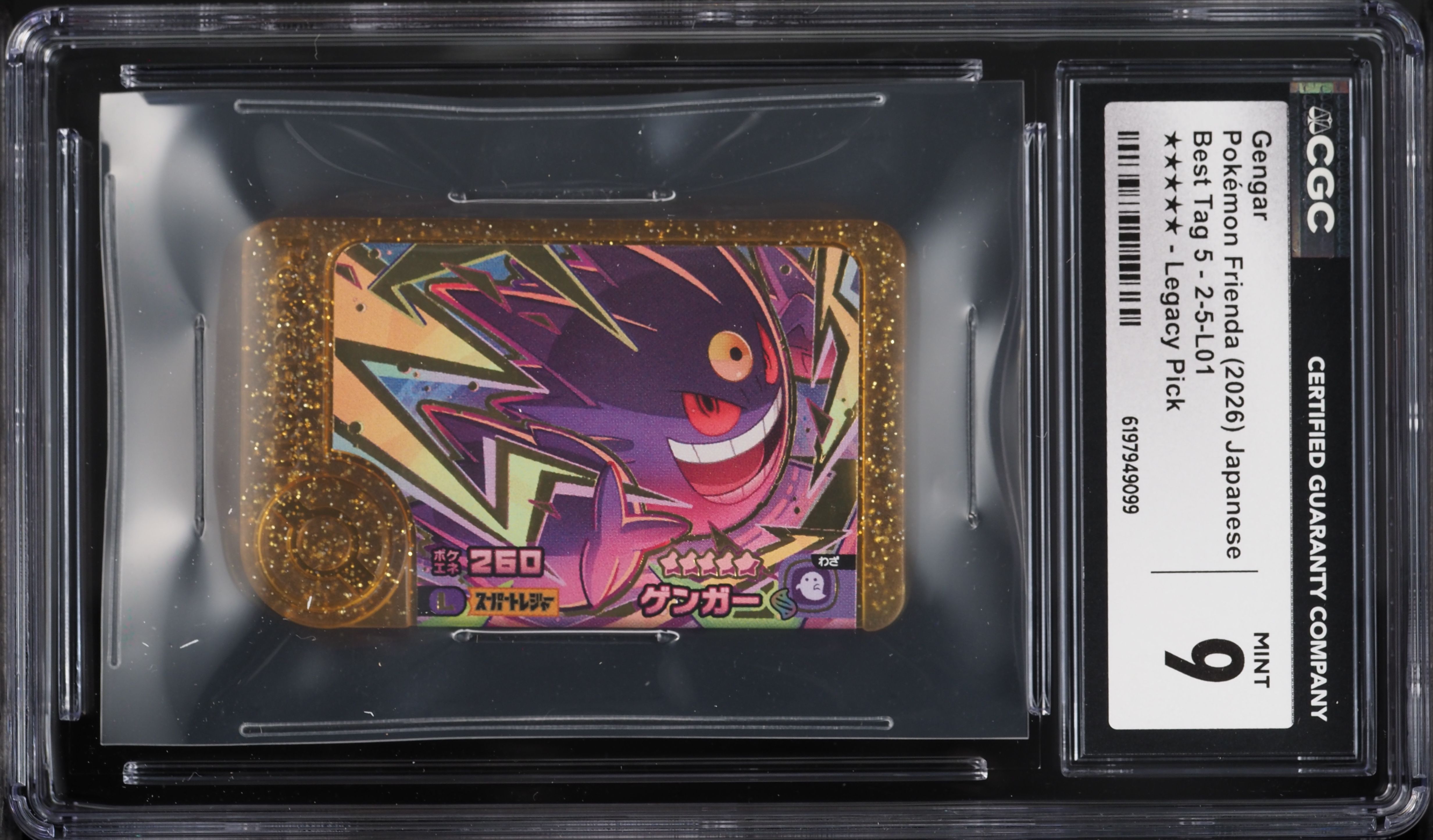 2026 Pokemon Japanese Frienda Best Tag 5 Legacy Pick Gengar #2-5-L01 CGC 9 MINT