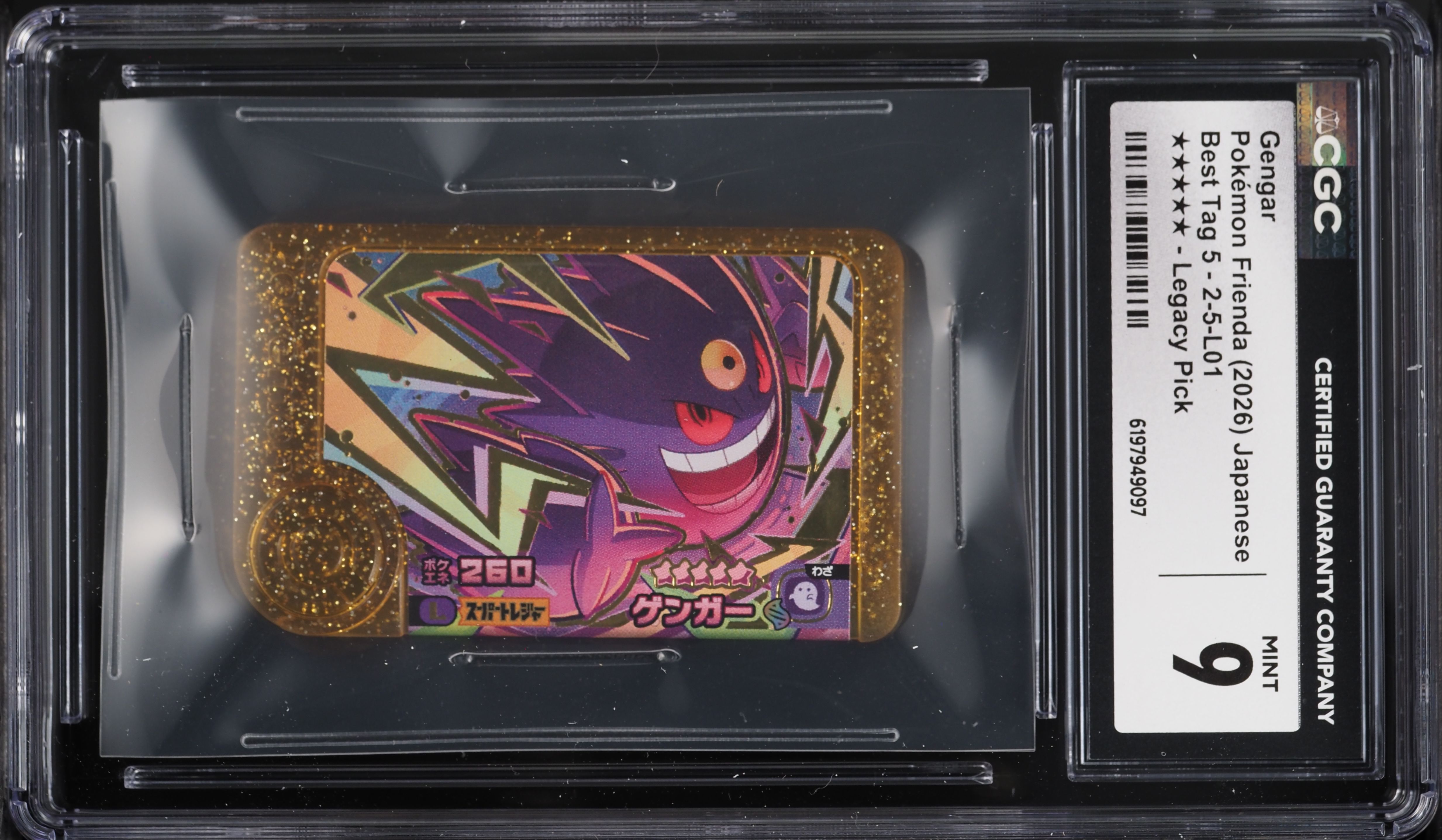 2026 Pokemon Japanese Frienda Best Tag 5 Legacy Pick Gengar #2-5-L01 CGC 9 MINT