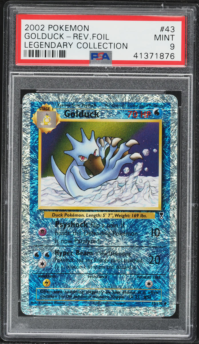 2002 Pokemon Legendary Collection Reverse Holo Golduck #43 PSA 9 MINT