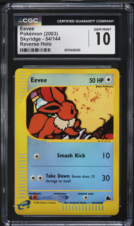 2002 Pokemon Legendary Collection Reverse Holo Eevee #74 CGC 9.5
