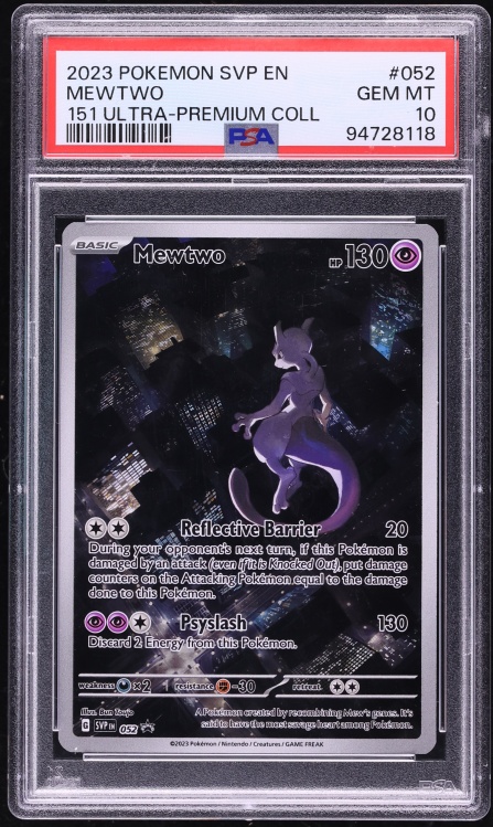 2023 Pokemon Scarlet & Violet Promo 151 Ultra Premium Full Art Mewtwo #52 PSA 10 GEM MINT