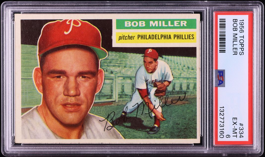 1956 Topps Bob Miller #334 PSA 6 EXMT