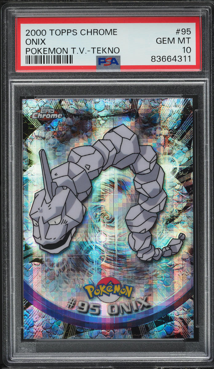 2000 Topps Chrome Pokemon TV Series 1 Tekno Onix #95 PSA 10 GEM MINT