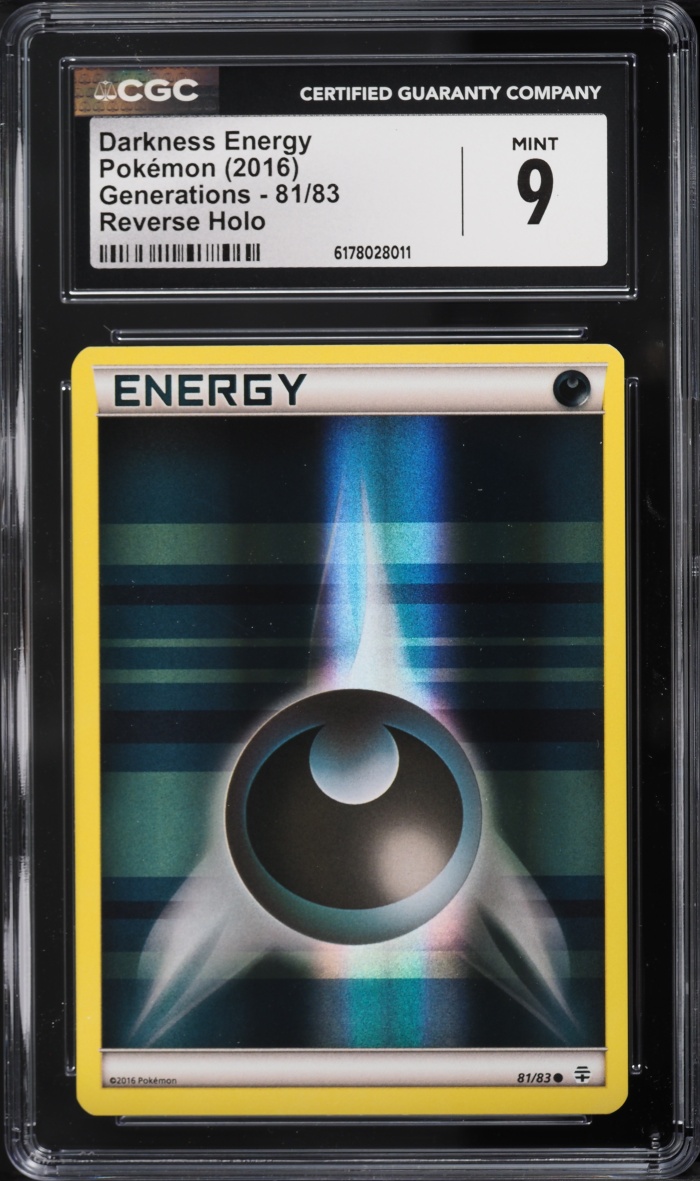 2016 Pokemon XY Generations Reverse Holo Darkness Energy #81 CGC 9 MINT