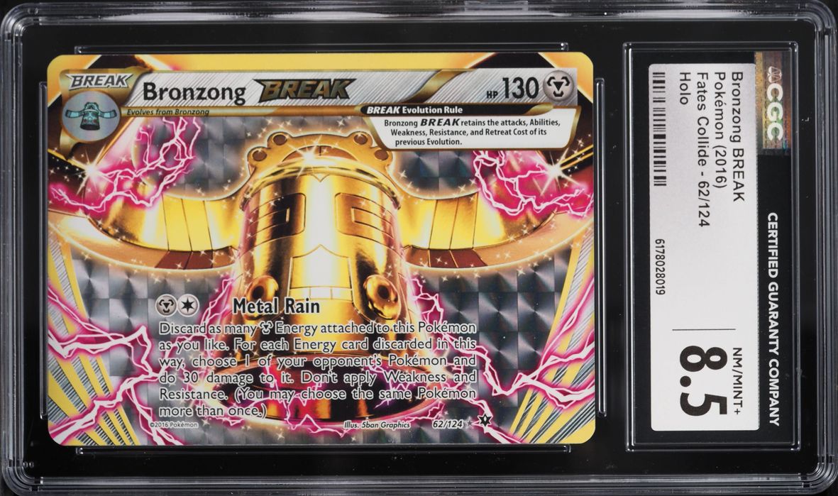 2016 Pokemon XY Fates Collide Holo Bronzong BREAK #62 CGC 8.5 NM-MT+