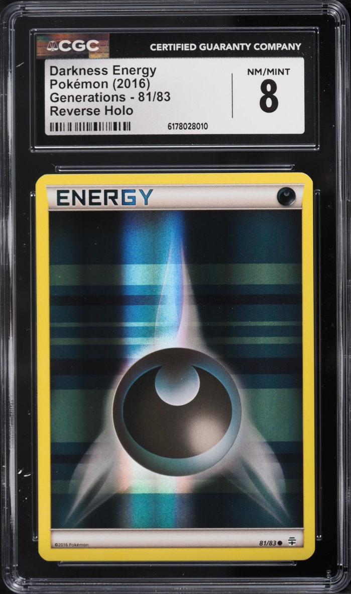 2016 Pokemon XY Generations Reverse Holo Darkness Energy #81 CGC 8 NM-MT