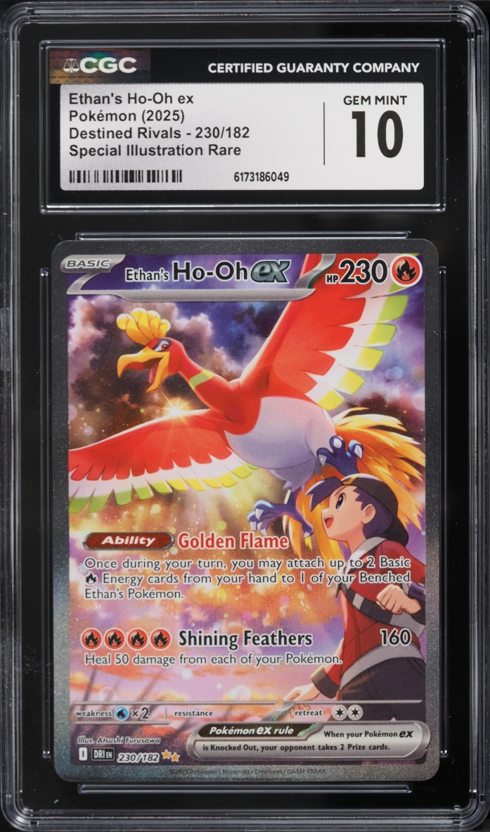 2025 Pokemon Scarlet & Violet Destined Rivals SIR Ethan's Ho-Oh Ex #230 CGC 10 GEM MINT