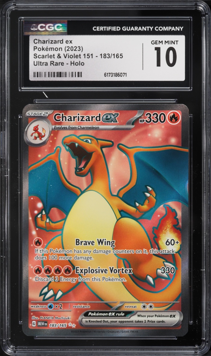 2023 Pokemon Scarlet & Violet 151 Full Art Charizard ex #183 CGC 10 GEM MINT