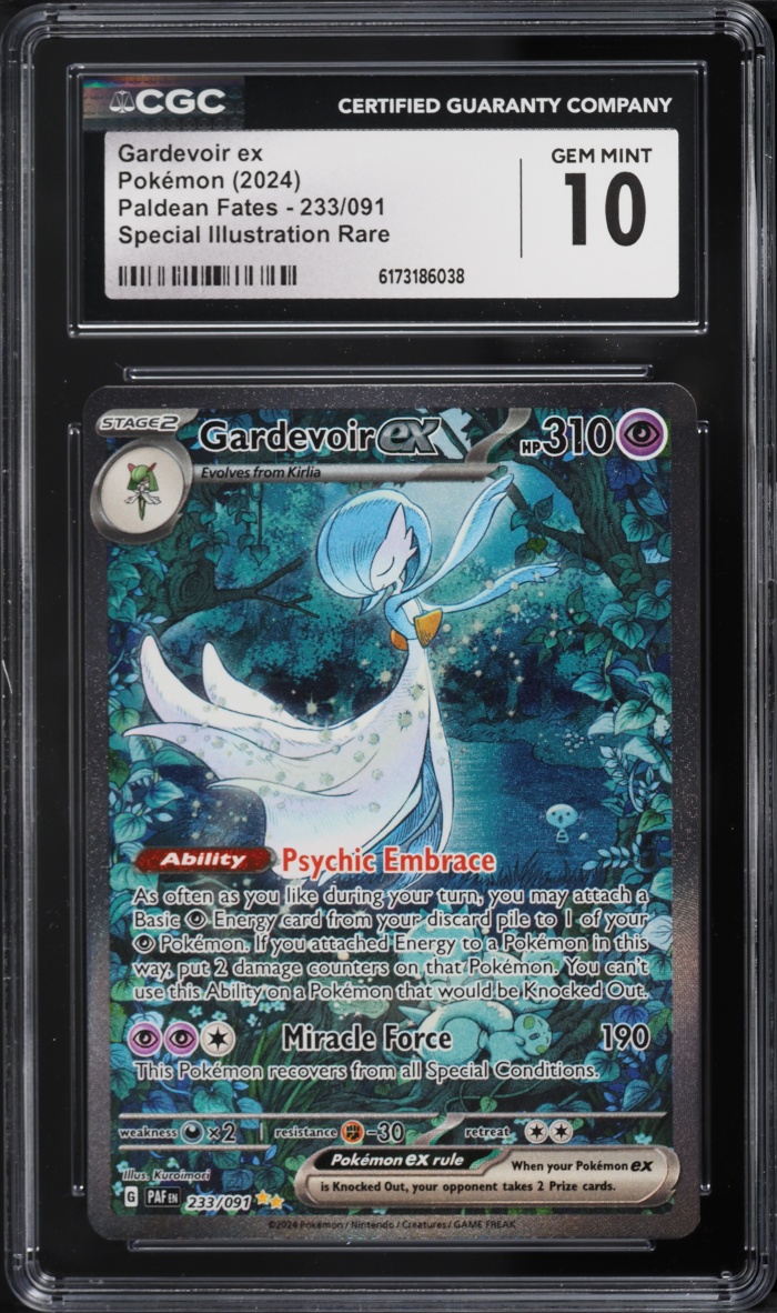 2024 Pokemon Scarlet & Violet Paldean Fates SIR Gardevoir ex #233 CGC 10 GEM MINT