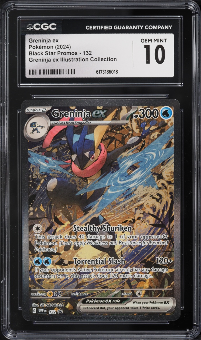 2024 Pokemon SV Promo Illustration Collection Full Art Greninja ex #132 CGC 10 GEM MINT