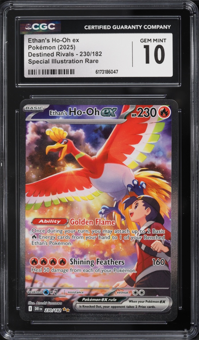 2025 Pokemon Scarlet & Violet Destined Rivals SIR Ethan's Ho-Oh Ex #230 CGC 10 GEM MINT