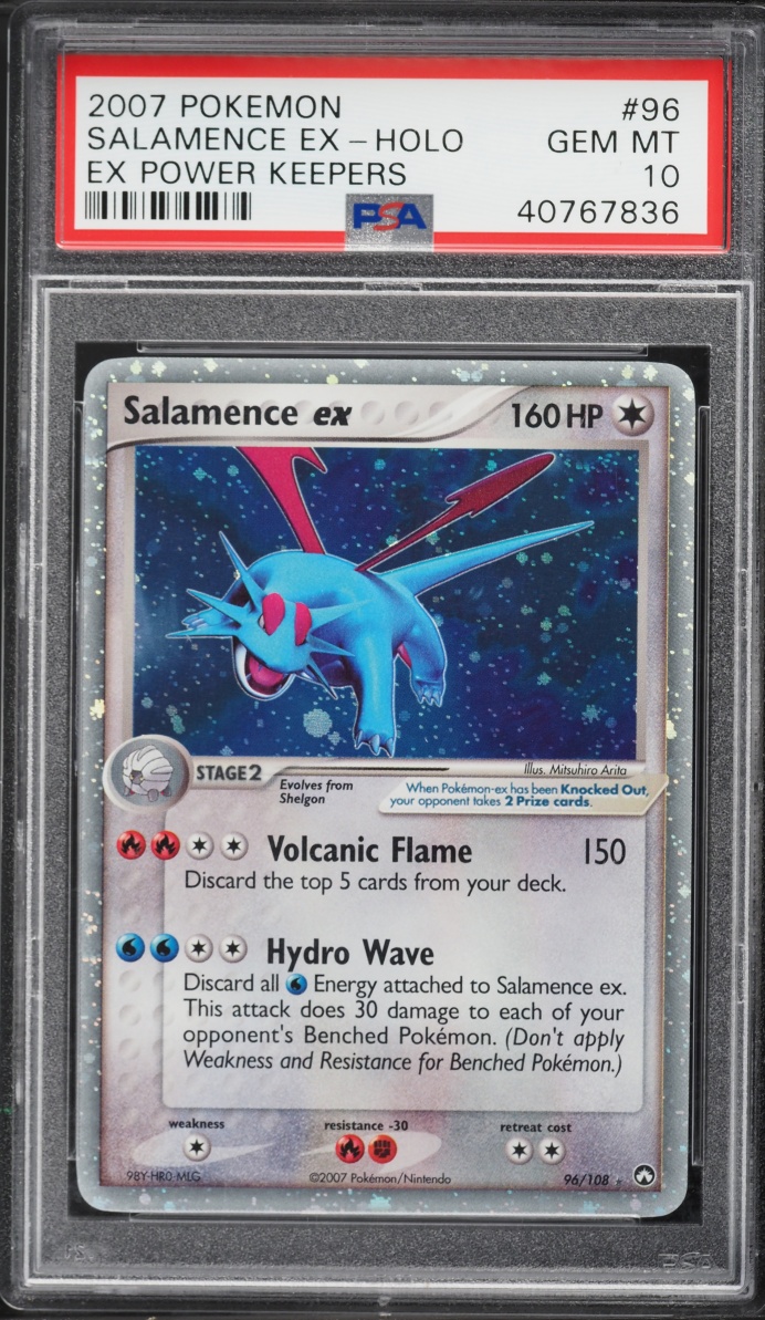 2007 Pokemon EX Power Keepers Holo Salamence ex #96 PSA 10 GEM MINT