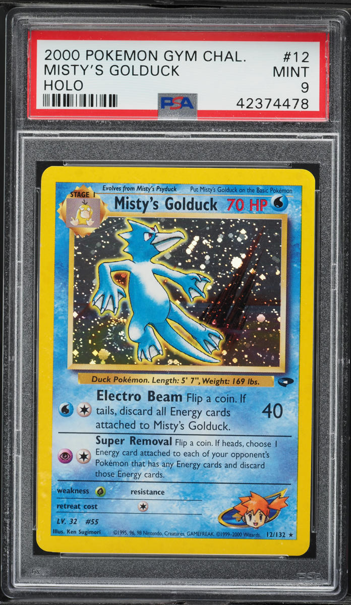 2000 Pokemon Gym Challenge Holo Misty's Golduck #12 PSA 9 MINT