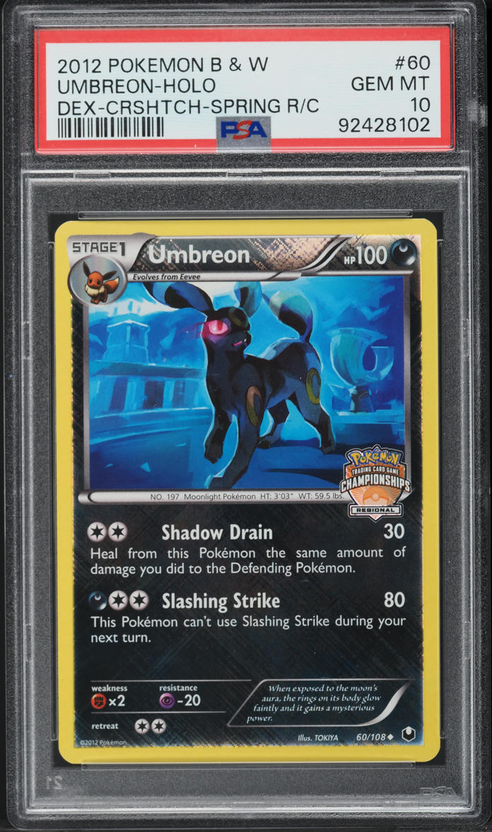 2012 Pokemon BW Dark Explorers Regional Championship Holo Umbreon #60 PSA 10 GEM