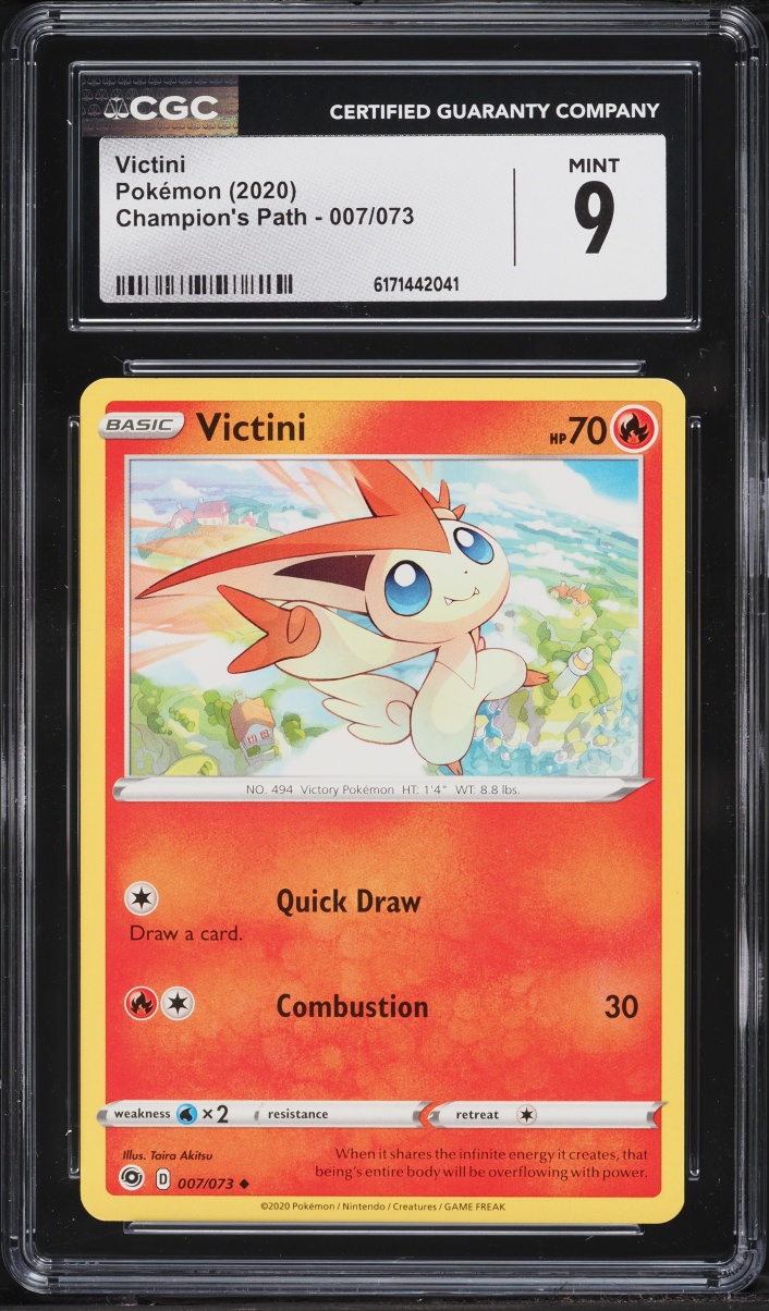 2020 Pokemon Champion's Path Victini #007 CGC 9 MINT
