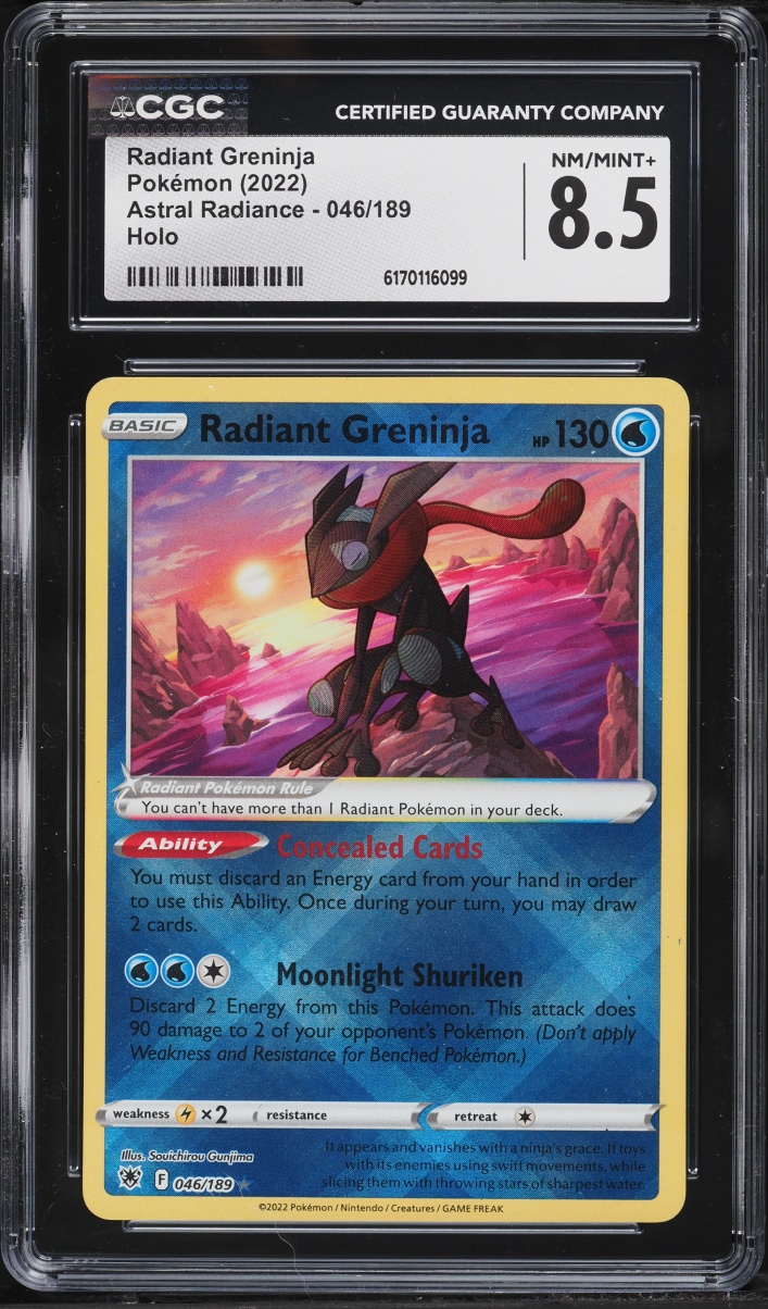 2022 Pokemon Sword & Shield Astral Radiance Holo Radiant Greninja #46 CGC 8.5 NM-MT+