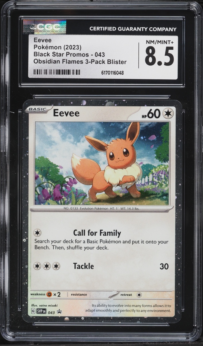 2023 Pokemon Scarlet & Violet Promo Obsidian Flames Eevee #43 CGC 8.5 NM-MT+