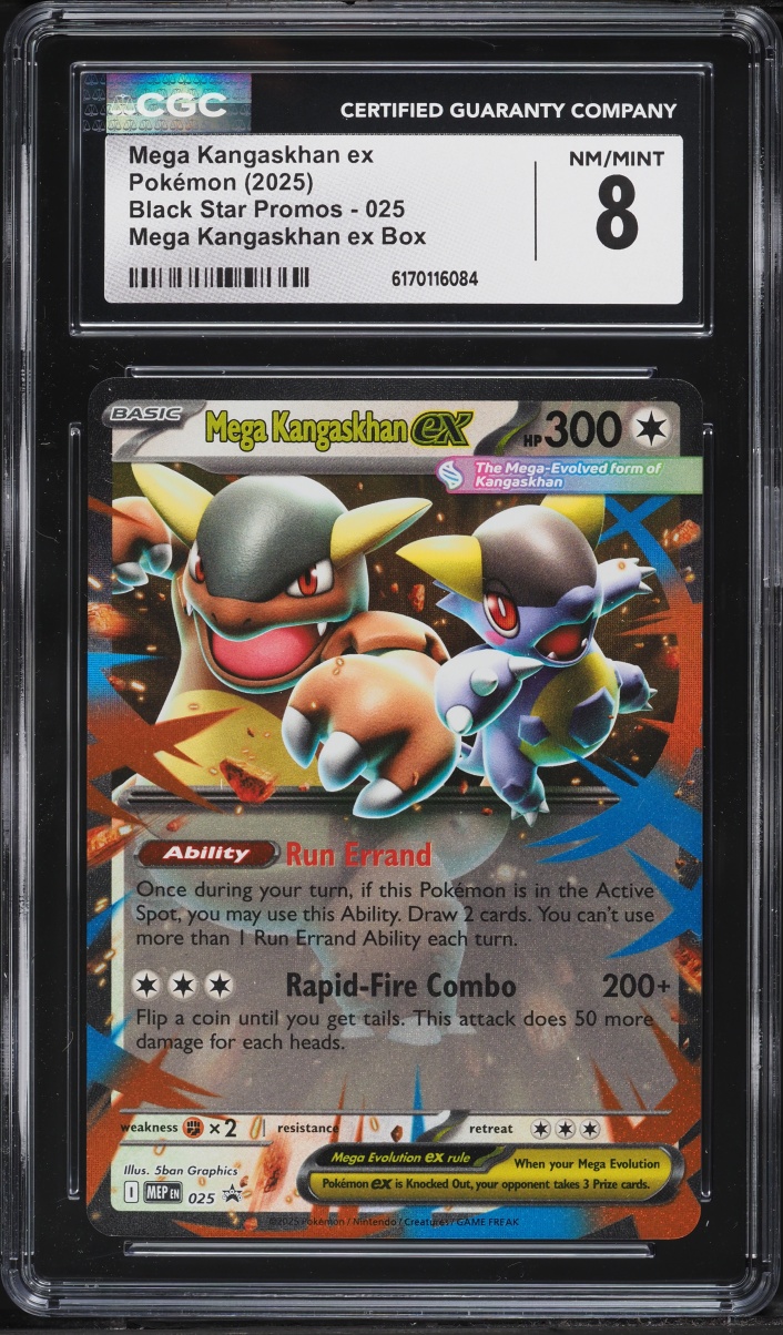 2025 Pokemon Mega Evolution Promo Box Mega Kangaskhan EX #25 CGC 8 NM-MT