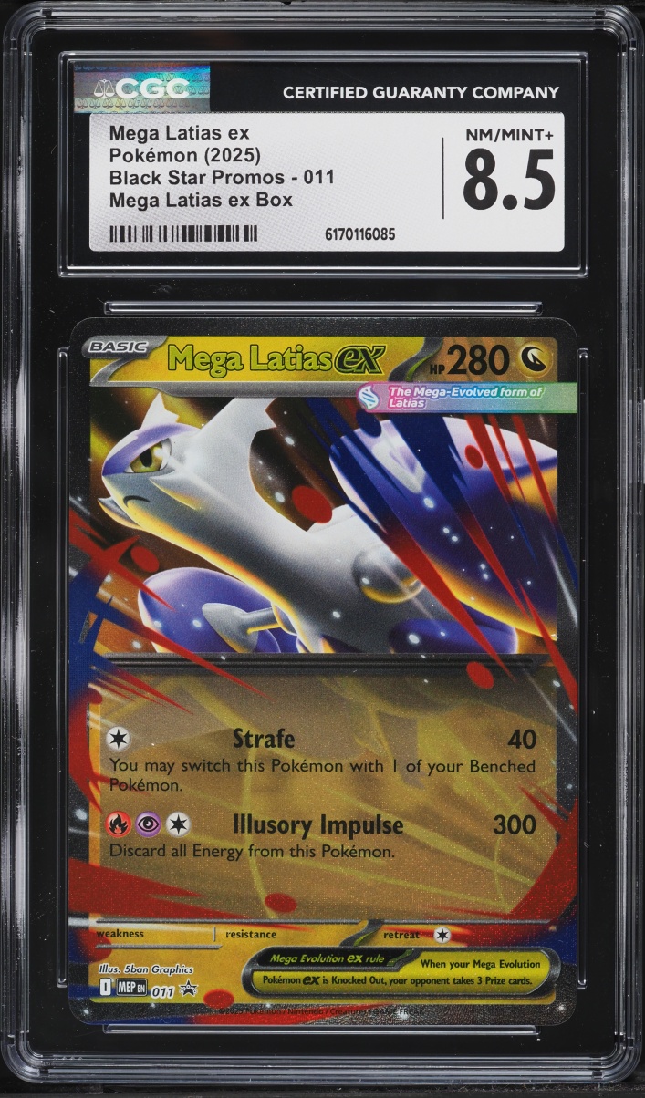 2025 Pokemon Mega Evolution Promo Box Mega Latias EX #011 CGC 8.5 NM-MT+