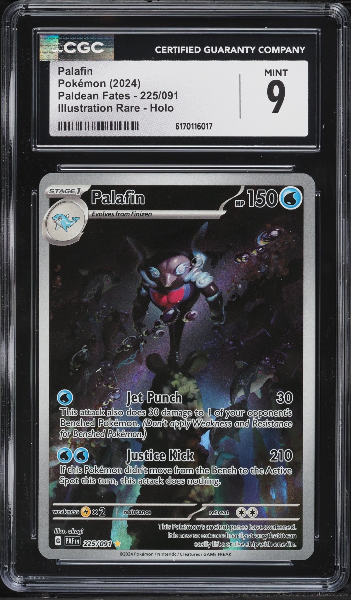 2024 Pokemon Scarlet & Violet Paldean Fates IR Palafin #225 CGC 9 MINT