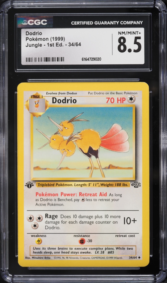 1999 Pokemon Jungle 1st Edition Dodrio #34 CGC 8.5 NM-MT+
